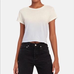 NWT: AGOLDE Linda Organic Cotton Boxy Tee Dapple Sunfade - XS